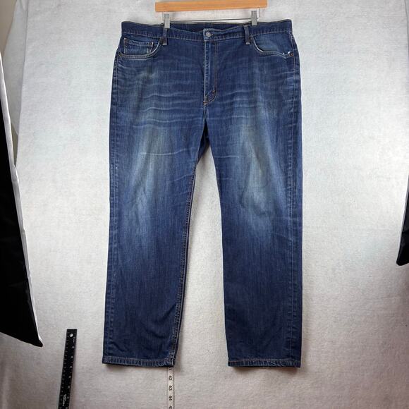 Levis 541 Athletic Fit Jeans Men's 42x30 Dark Wash Fading - Picture 1 of 12